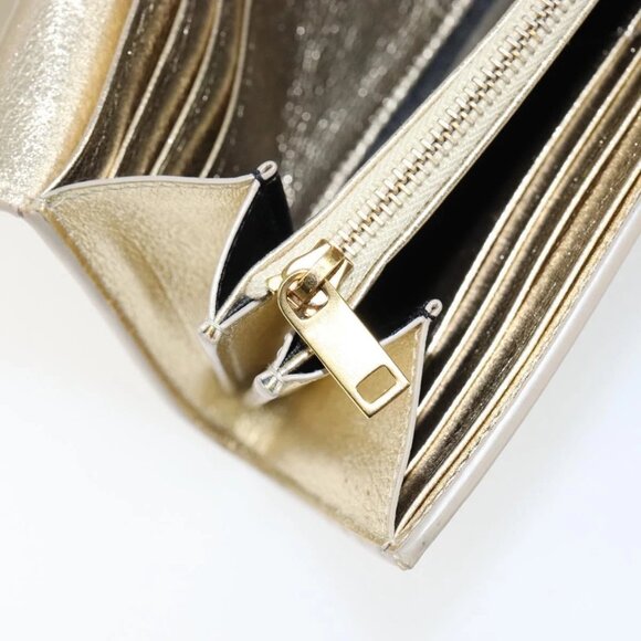 Authentic SAINT LAURENT Leather Gold Tone Wallet bst339-121825 - Picture 16 of 16